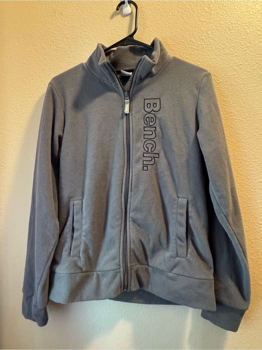 Bench Womens Gray Full-Zip Fleece Jacket